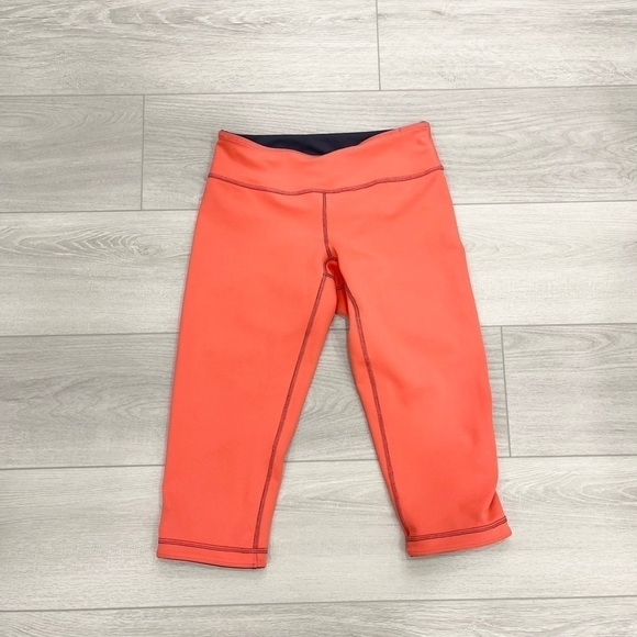 Zella Live In Crop Legging Two-Side Orange Gray XS - Picture 8 of 10